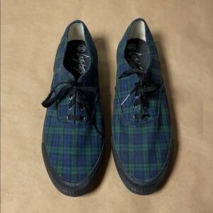 Crayons Green & Blue Plaid Sneakers